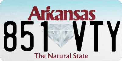 AR license plate 851VTY