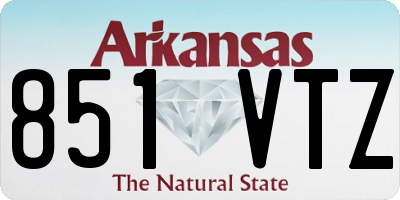 AR license plate 851VTZ
