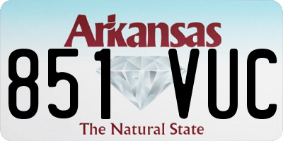 AR license plate 851VUC