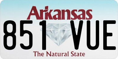 AR license plate 851VUE