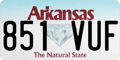 AR license plate 851VUF