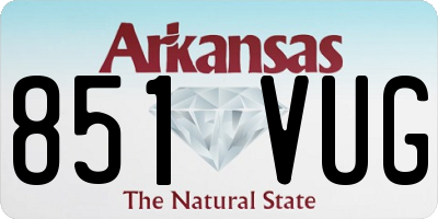 AR license plate 851VUG