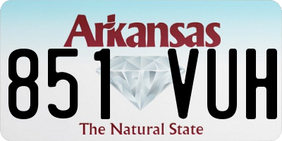 AR license plate 851VUH