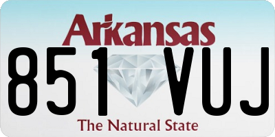 AR license plate 851VUJ