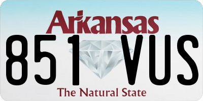 AR license plate 851VUS