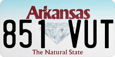 AR license plate 851VUT