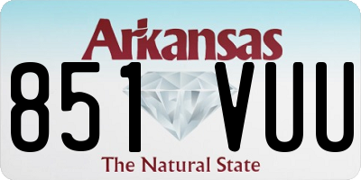 AR license plate 851VUU