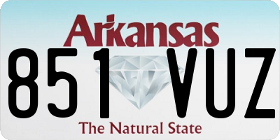 AR license plate 851VUZ