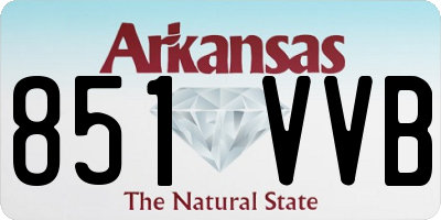 AR license plate 851VVB