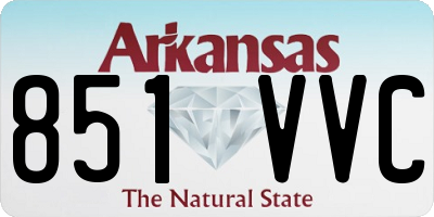 AR license plate 851VVC