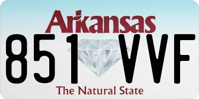 AR license plate 851VVF