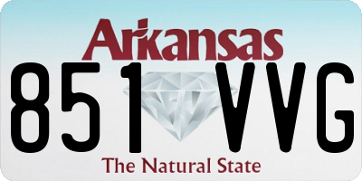 AR license plate 851VVG