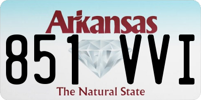 AR license plate 851VVI