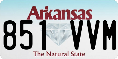 AR license plate 851VVM
