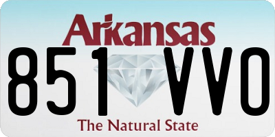 AR license plate 851VVO