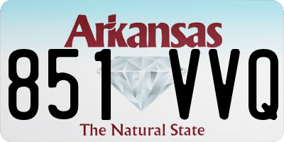 AR license plate 851VVQ