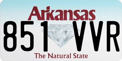 AR license plate 851VVR