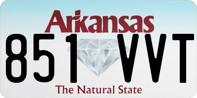 AR license plate 851VVT