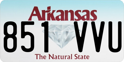AR license plate 851VVU