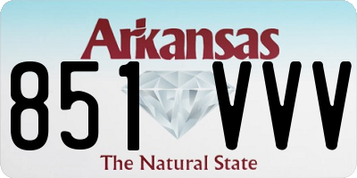 AR license plate 851VVV