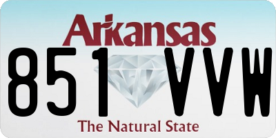 AR license plate 851VVW