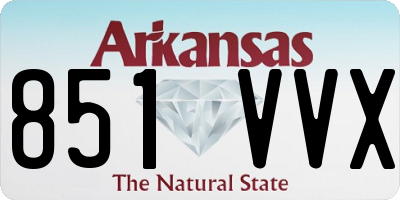 AR license plate 851VVX