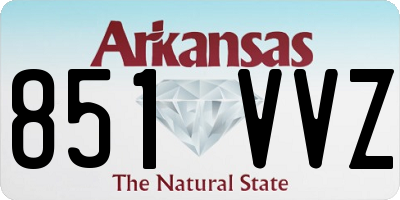 AR license plate 851VVZ