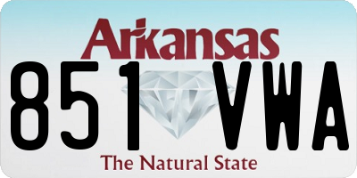 AR license plate 851VWA