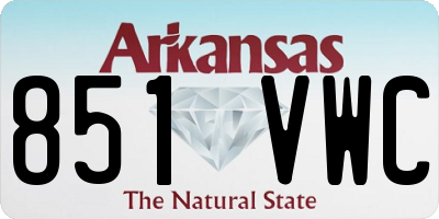 AR license plate 851VWC