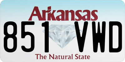 AR license plate 851VWD