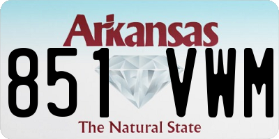 AR license plate 851VWM