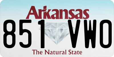 AR license plate 851VWO