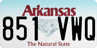 AR license plate 851VWQ