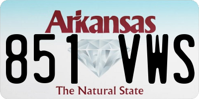 AR license plate 851VWS