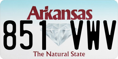 AR license plate 851VWV