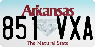 AR license plate 851VXA