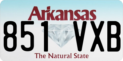 AR license plate 851VXB