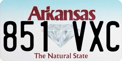 AR license plate 851VXC