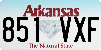 AR license plate 851VXF