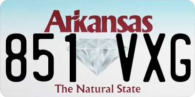 AR license plate 851VXG