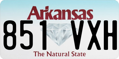 AR license plate 851VXH