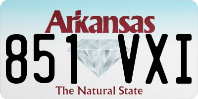 AR license plate 851VXI