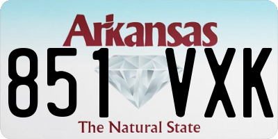 AR license plate 851VXK