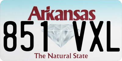 AR license plate 851VXL