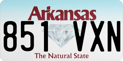AR license plate 851VXN