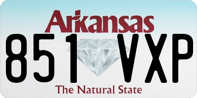 AR license plate 851VXP