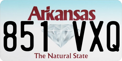 AR license plate 851VXQ