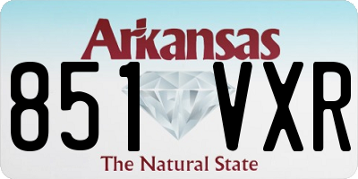 AR license plate 851VXR