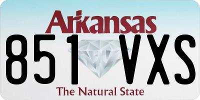 AR license plate 851VXS