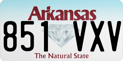 AR license plate 851VXV